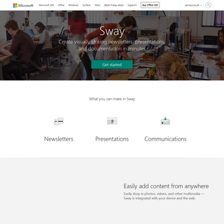 Microsoft Sway - Create visually striking newsletters, presentations, and documentation in minutes