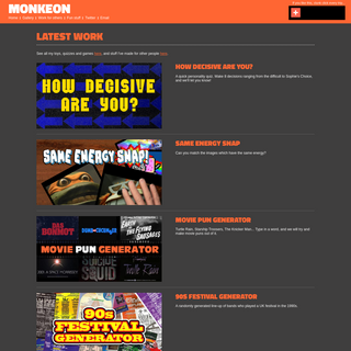 A complete backup of monkeon.co.uk