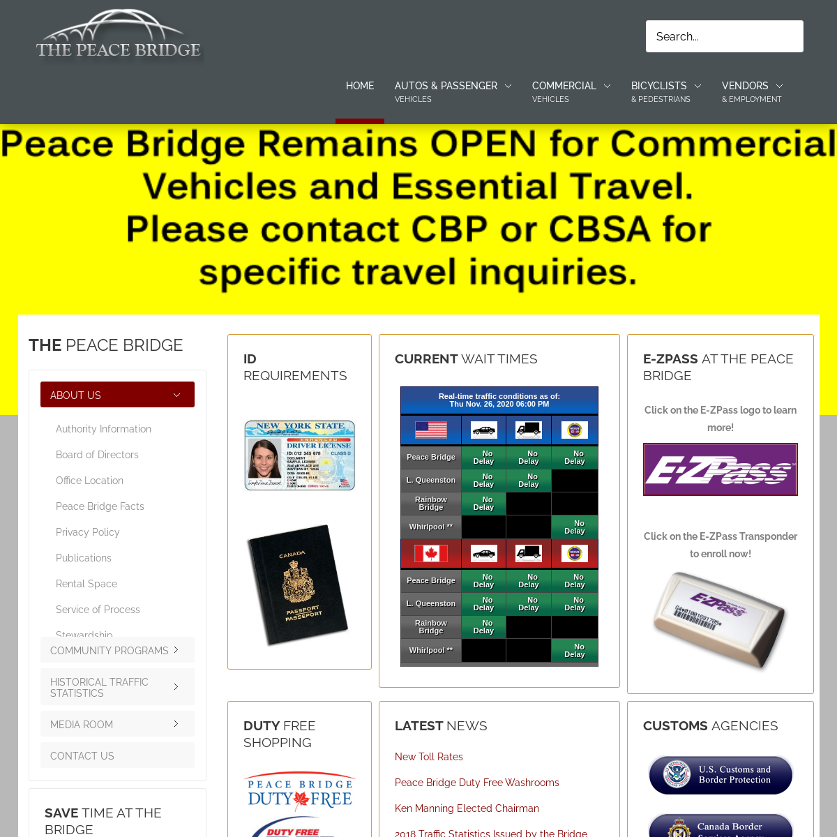 A complete backup of peacebridge.com
