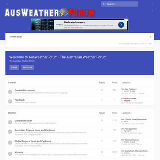 AusWeatherForum - The Australian Weather Forum - Index page