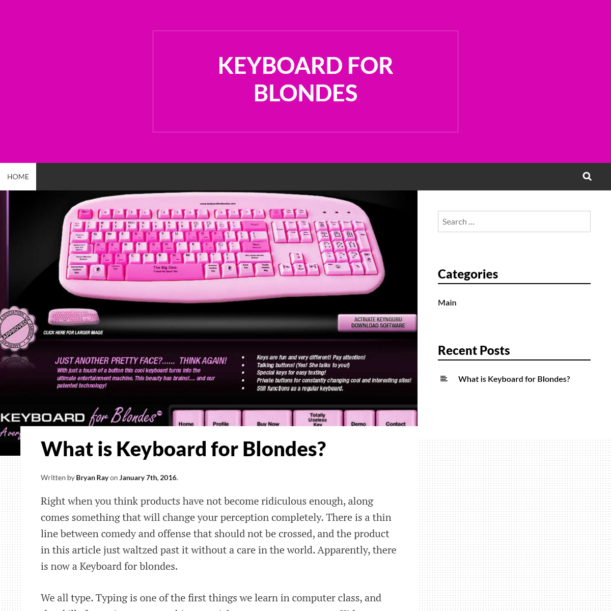 A complete backup of keyboardforblondes.com