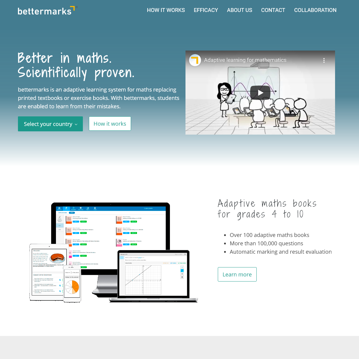 Adaptive learning with interactive maths books - bettermarks