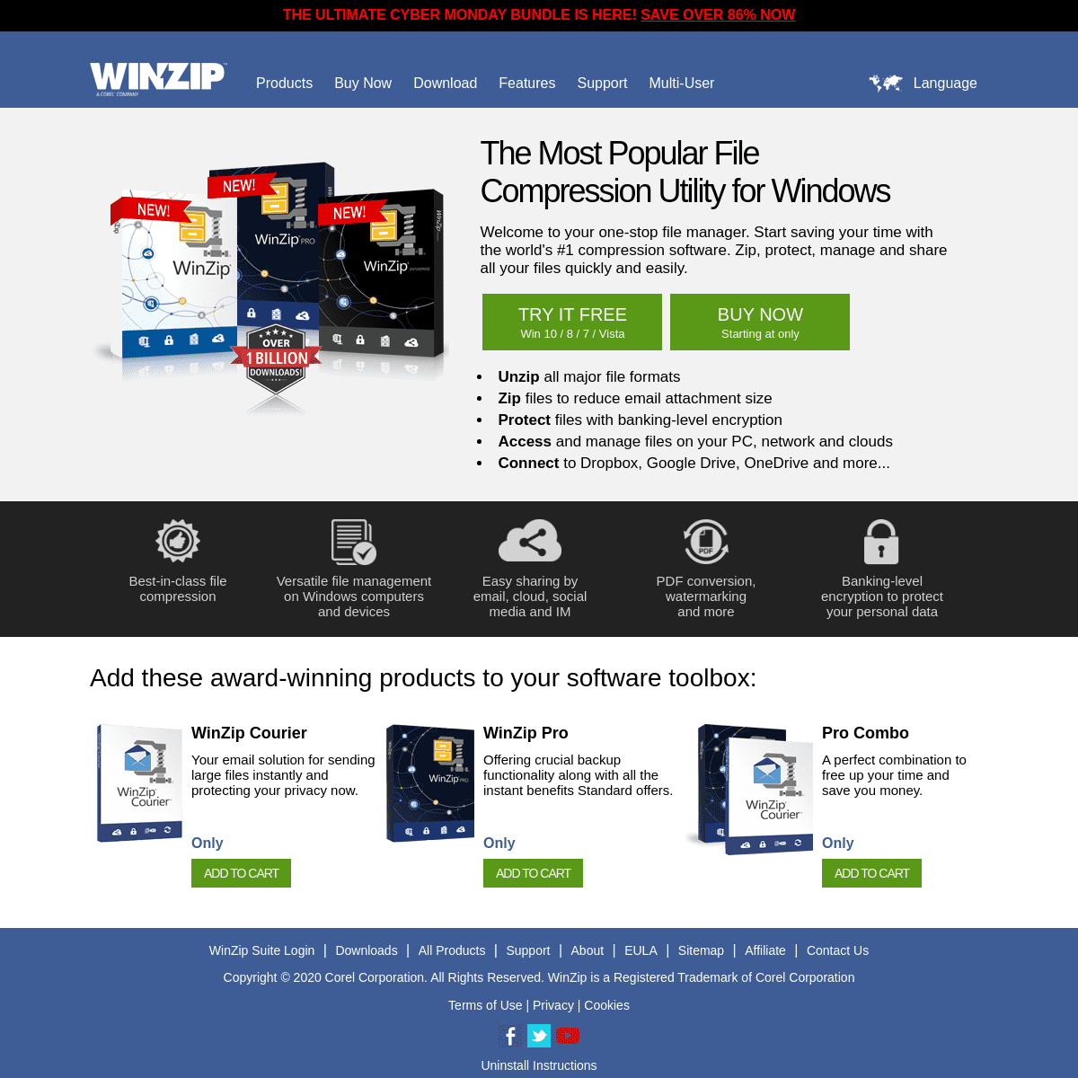 A complete backup of winzip.com