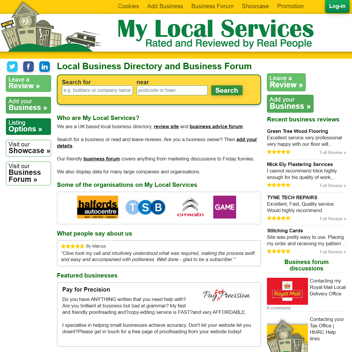 A complete backup of mylocalservices.co.uk