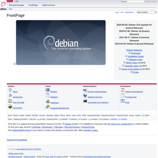 A complete backup of wiki.debian.org