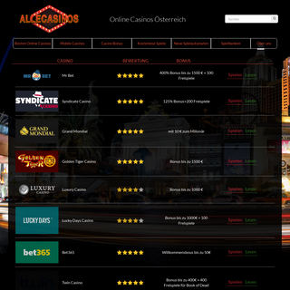 A complete backup of allecasinos.at