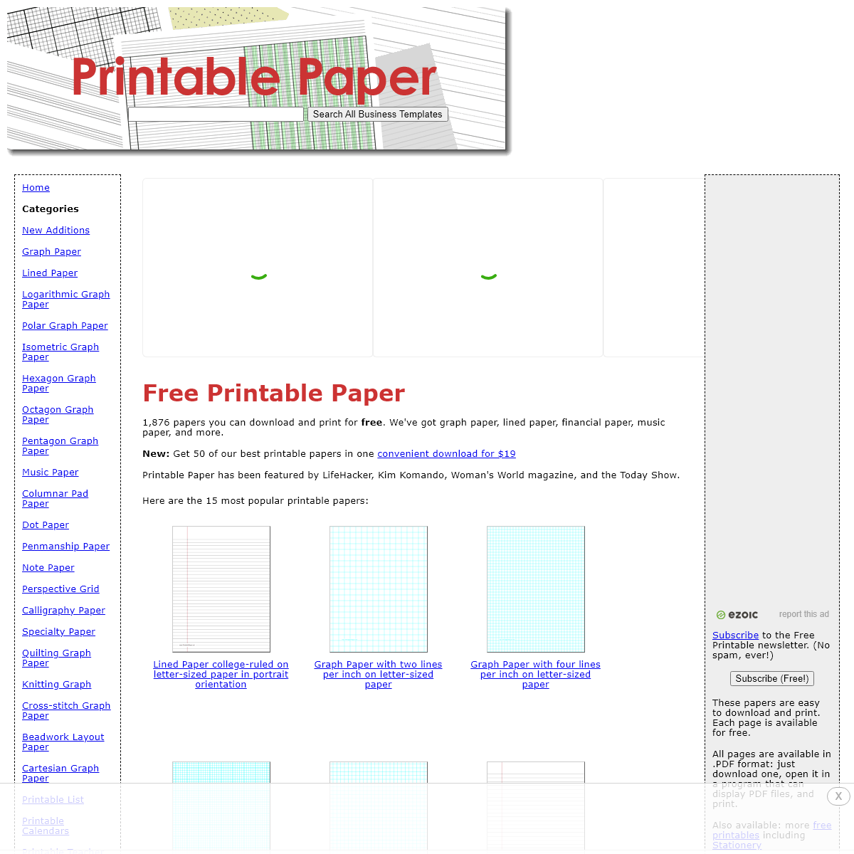 A complete backup of printablepaper.net