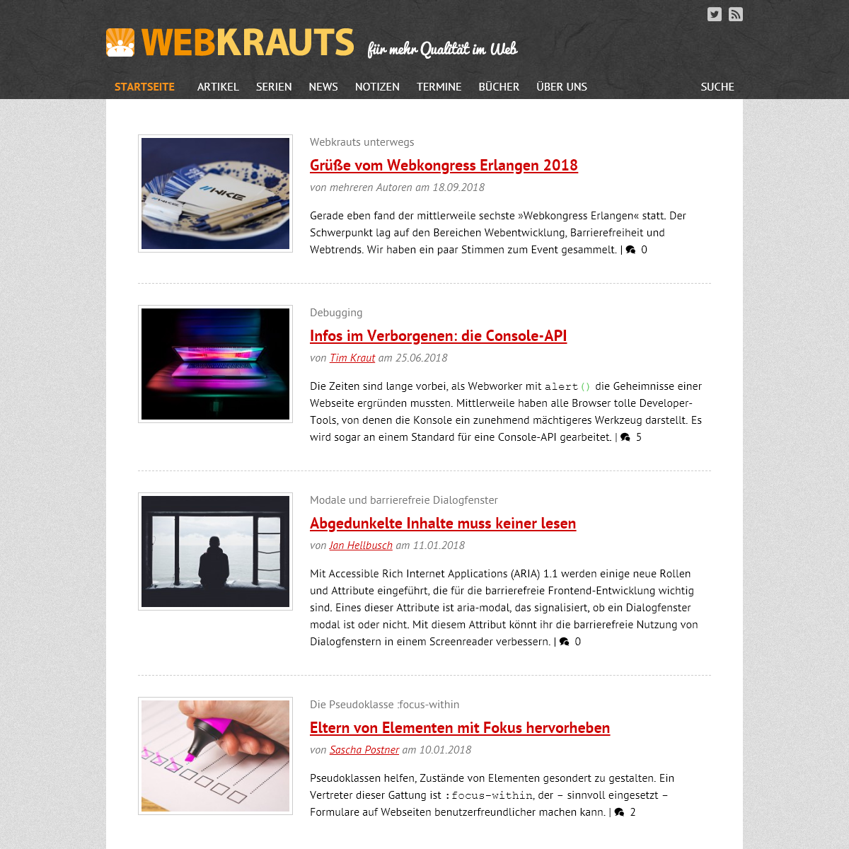 A complete backup of webkrauts.de