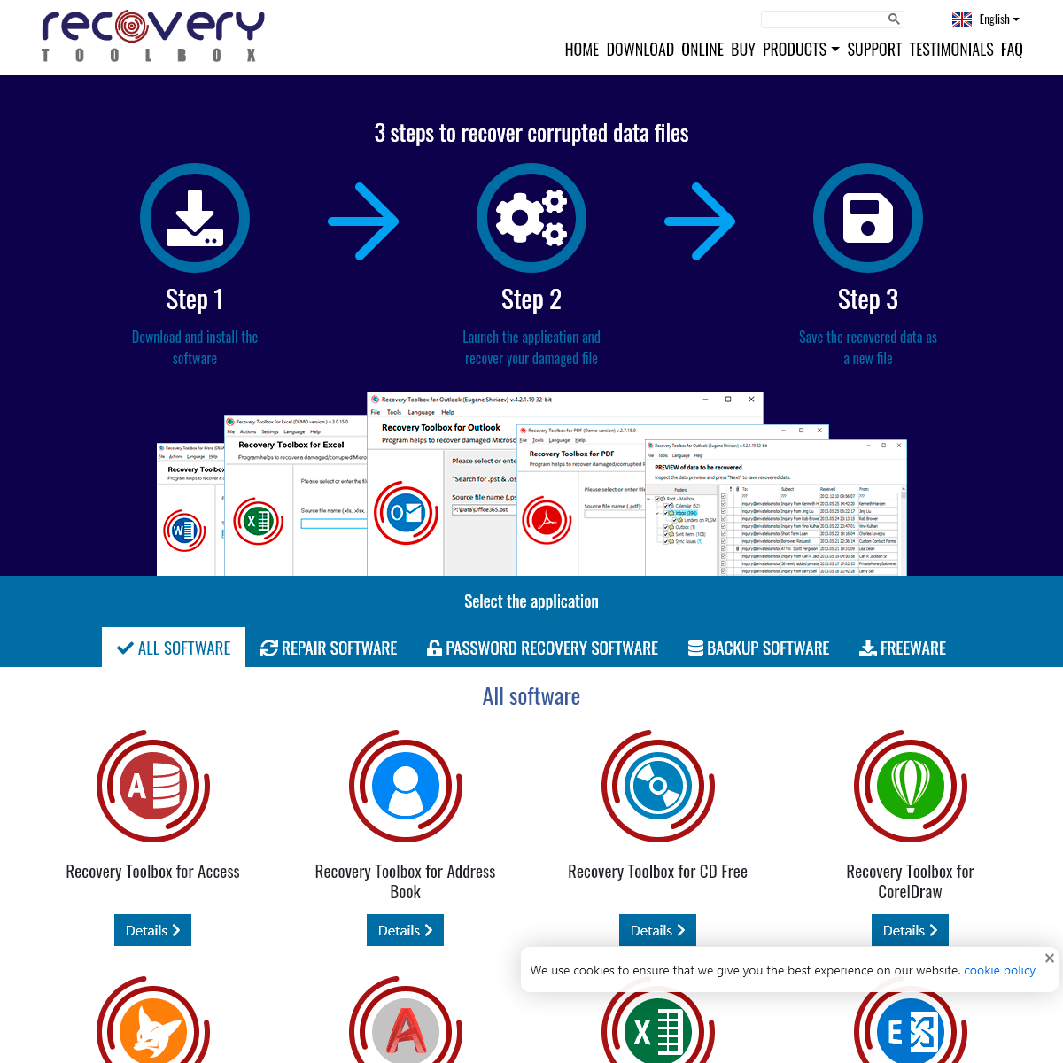 A complete backup of recoverytoolbox.com
