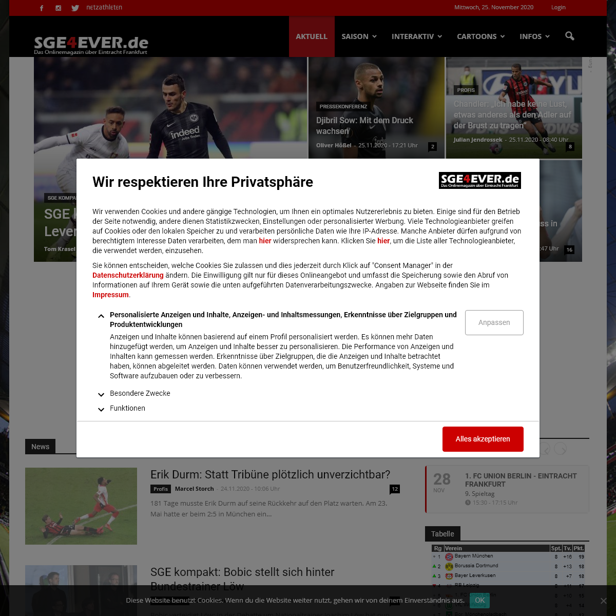 SGE4EVER.de - Das Onlinemagazin Ã¼ber Eintracht Frankfurt - Aktuelle News und Diskussionen rund um den FuÃŸball-Bundesligisten E