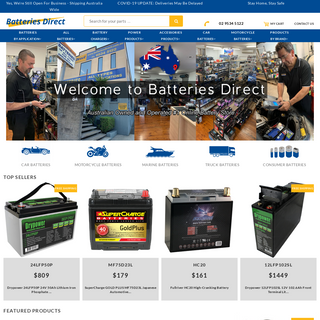 A complete backup of batteriesdirect.com.au