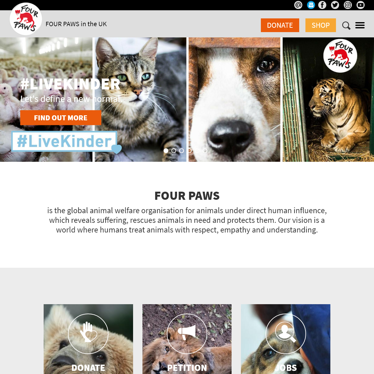 A complete backup of four-paws.org.uk