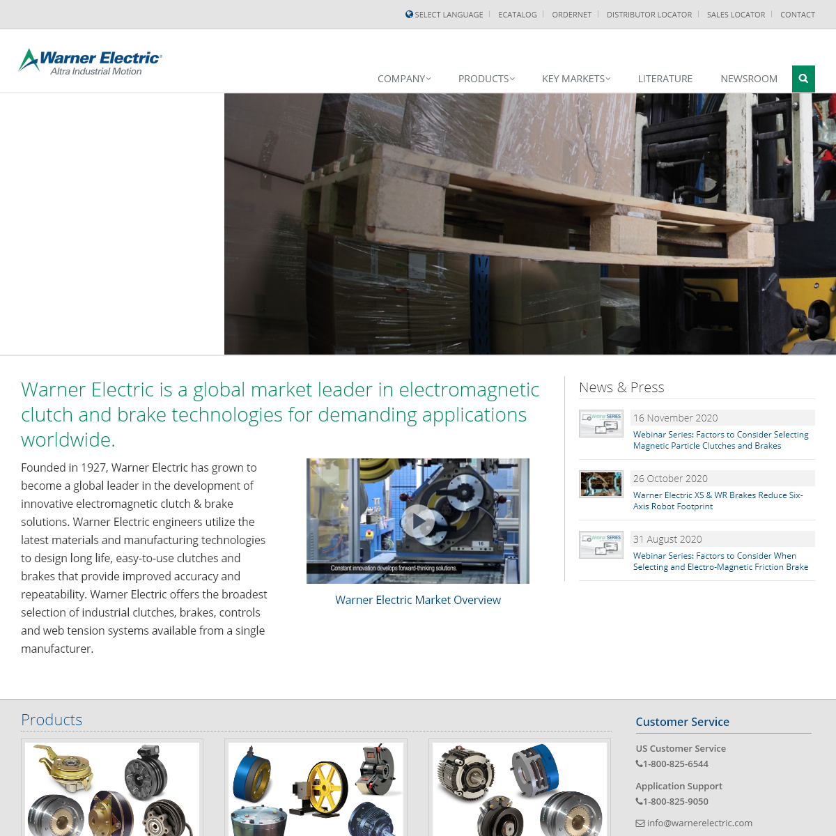 Global Leader in Electromagnetic Clutches and Brakes - Warner Electric