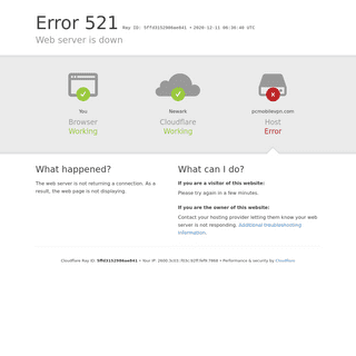 pcmobilevpn.com - 521- Web server is down