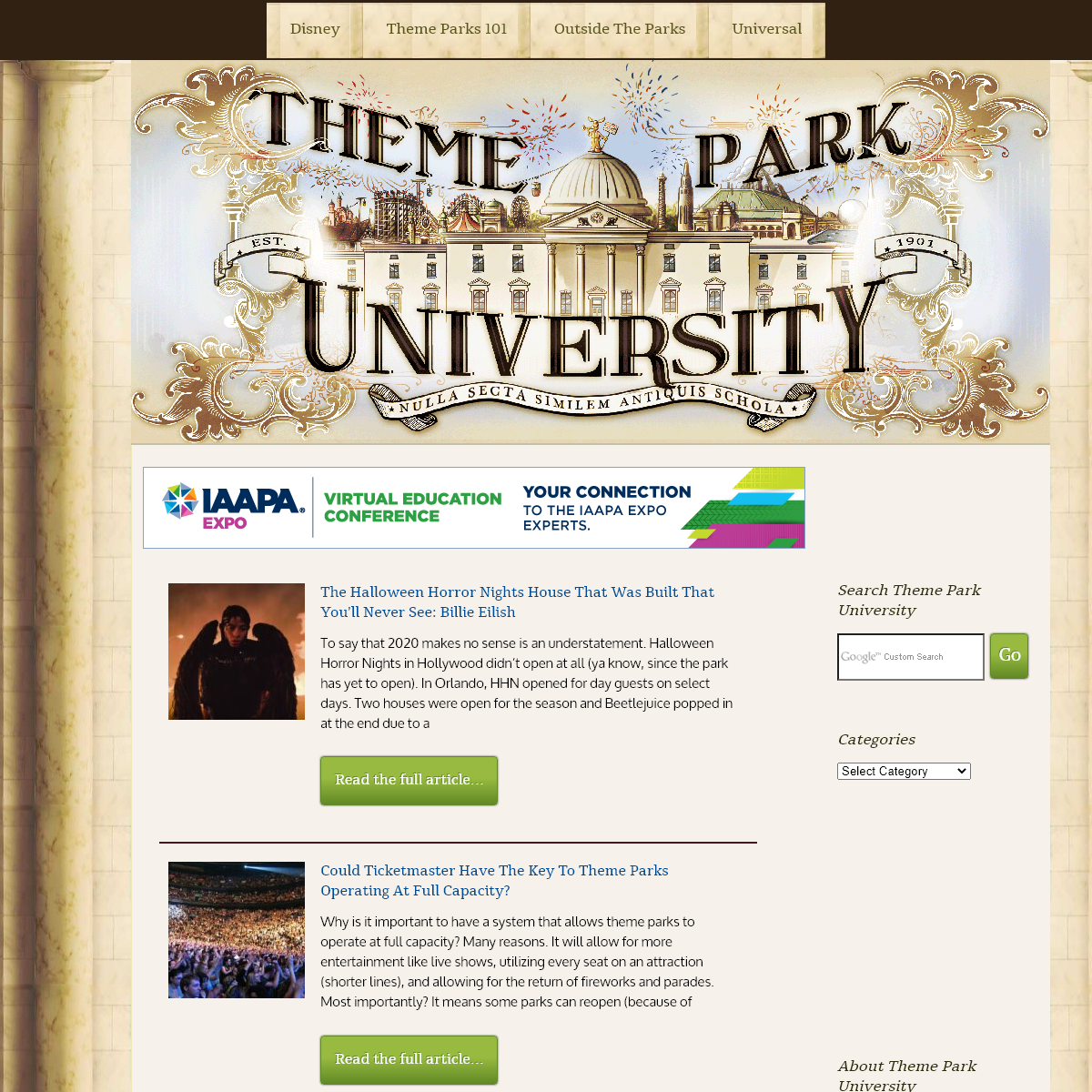 A complete backup of themeparkuniversity.com