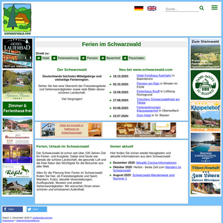 Schwarzwald- Ferien- Hotels und Ferienwohnungen, SehenswÃ¼rdigkeiten und Freizeitangebote