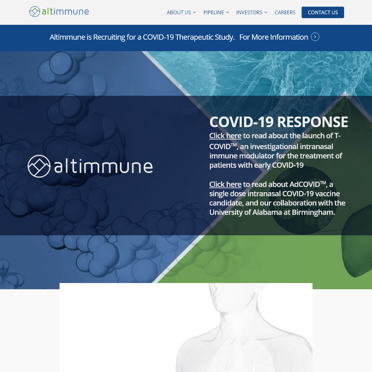 Altimmune a clinical stage biopharmaceutical company