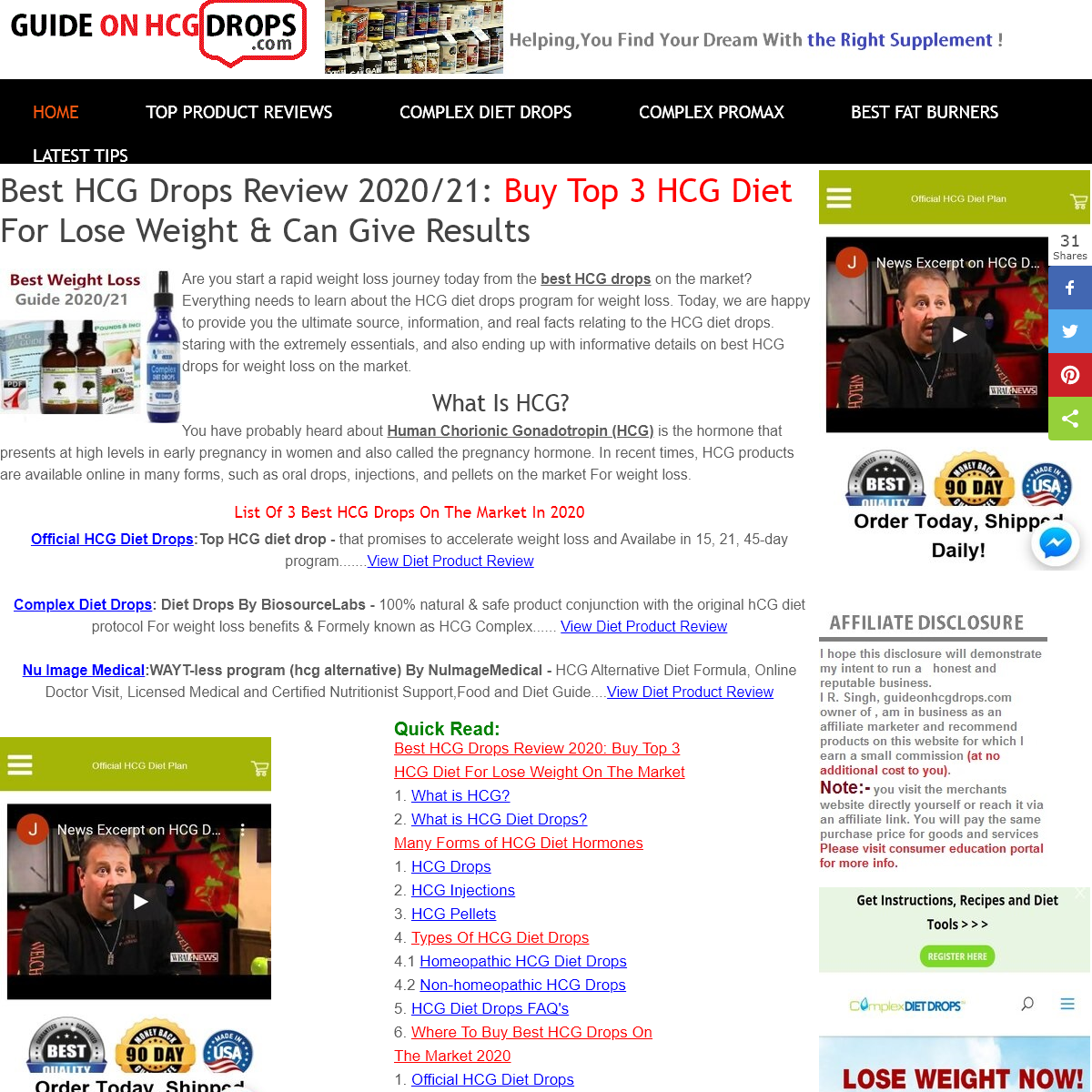 Best HCG Drops Review 2021- Top 3 HCG Diet For Lose Weight