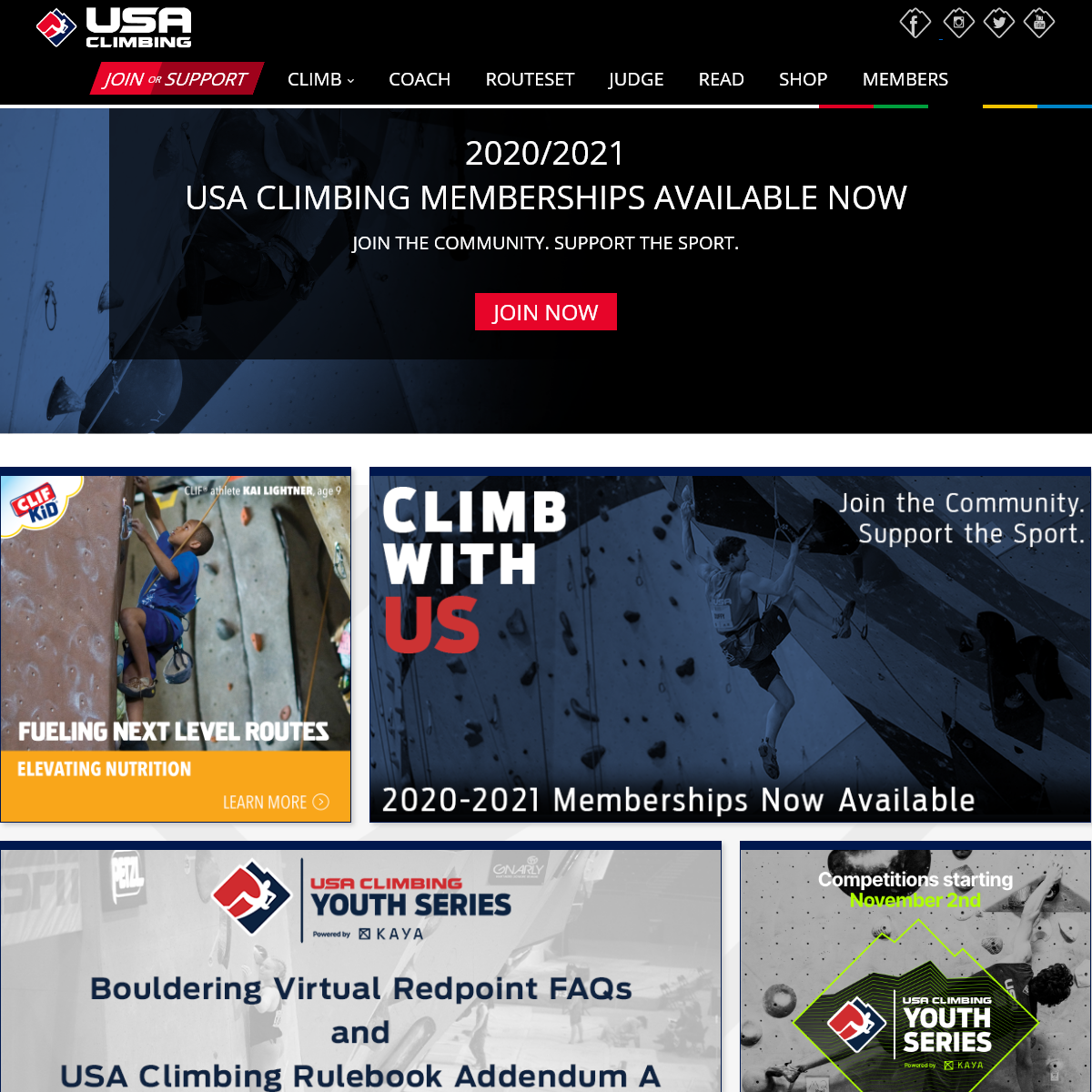 A complete backup of usaclimbing.org