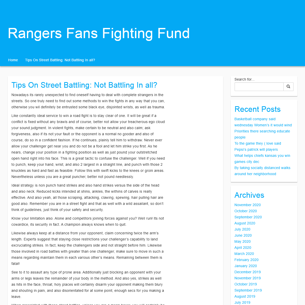 A complete backup of rangersfansfightingfund.com