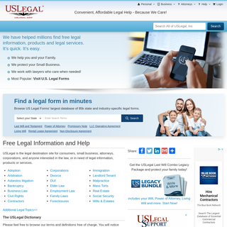 A complete backup of uslegal.com