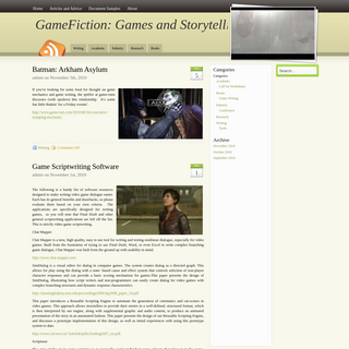 A complete backup of gamefiction.com