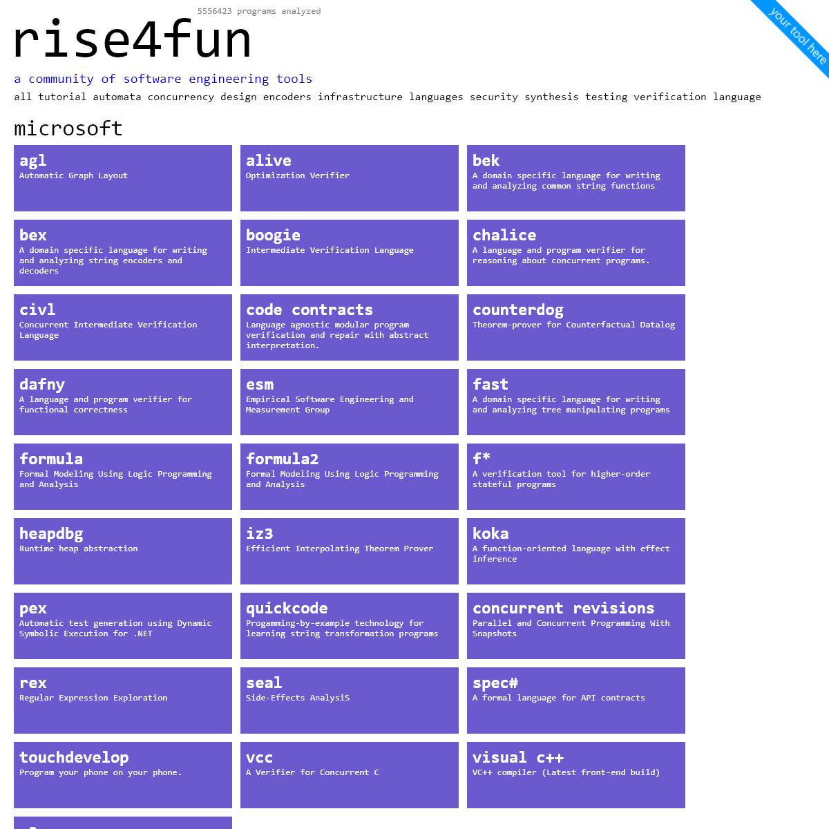 A complete backup of rise4fun.com