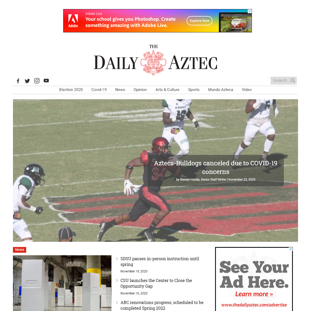 A complete backup of thedailyaztec.com