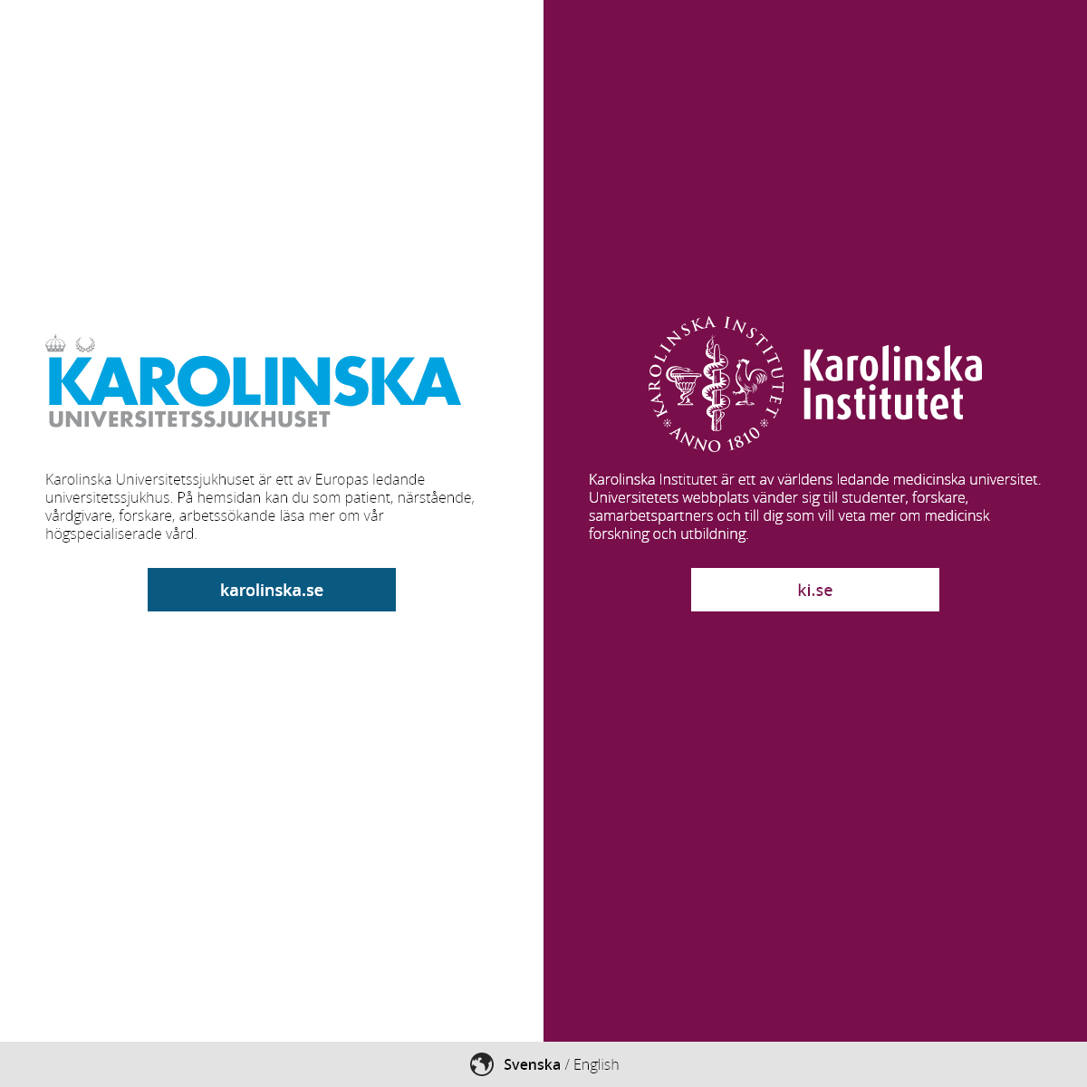 A complete backup of karolinska.se