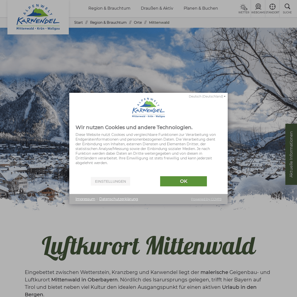 A complete backup of mittenwald.de