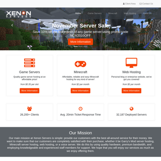Home - Xenon Servers - Garry`s Mod, Minecraft and Web Hosting