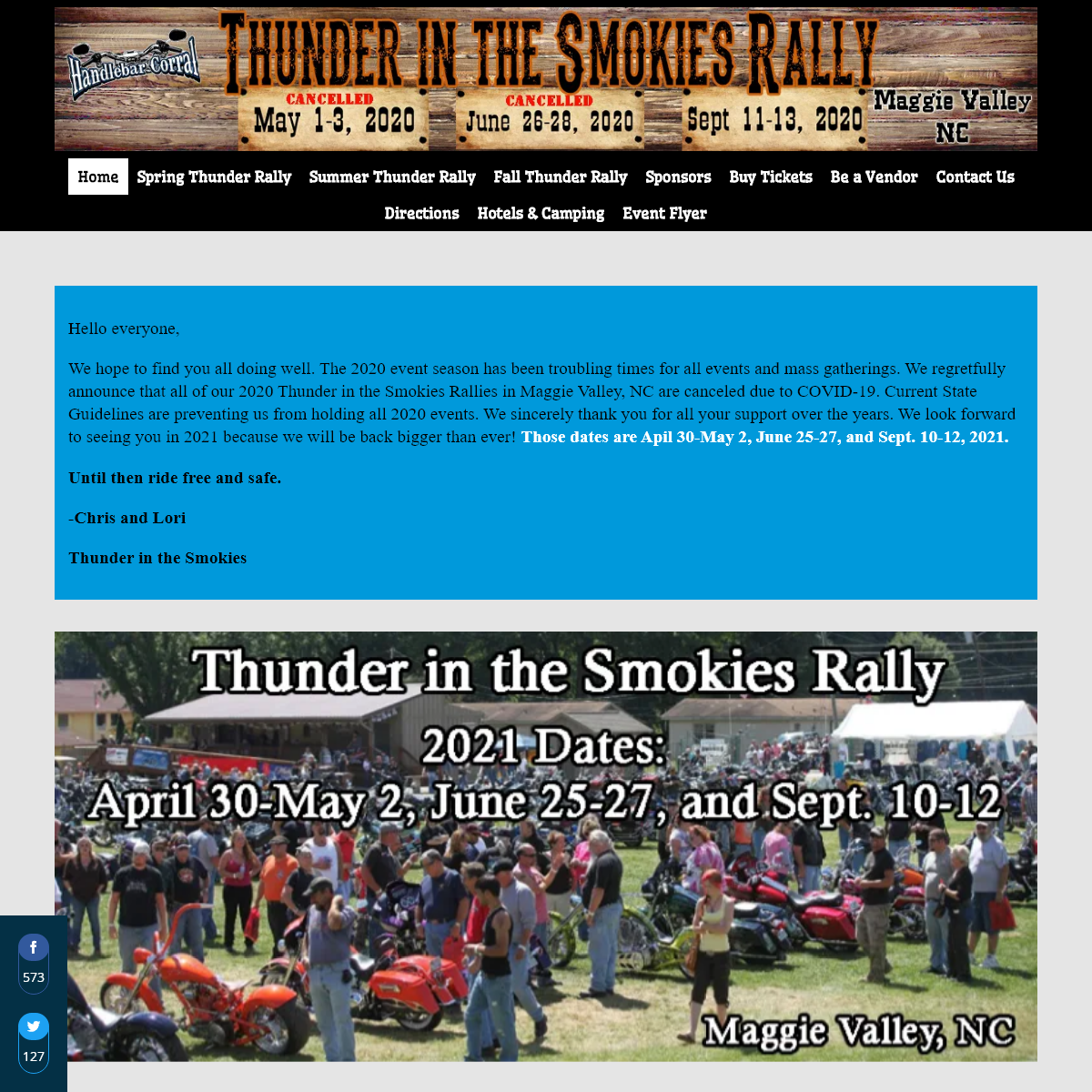 A complete backup of thunderinthesmokys.com