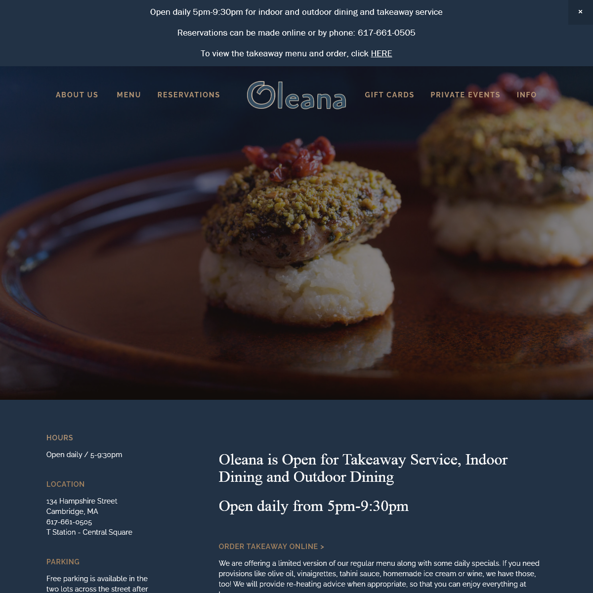 A complete backup of oleanarestaurant.com
