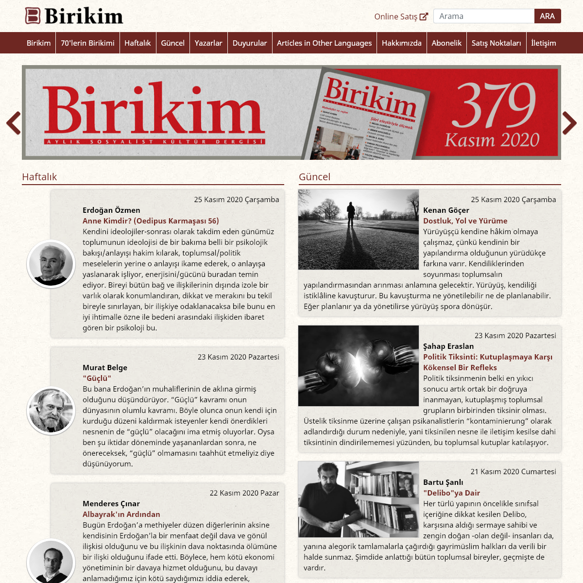 A complete backup of birikimdergisi.com