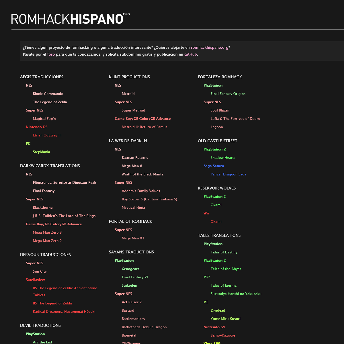 A complete backup of romhackhispano.org
