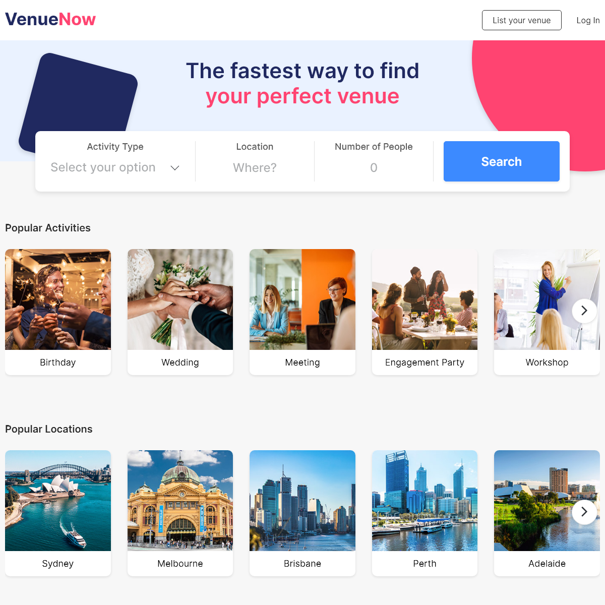 VenueNow - Discover & Book the Perfect Venue