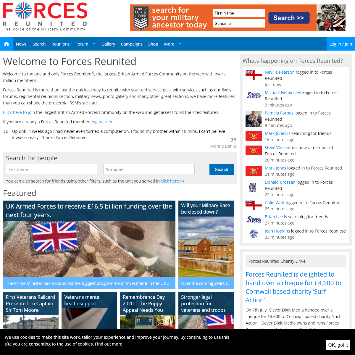 A complete backup of forcesreunited.org.uk