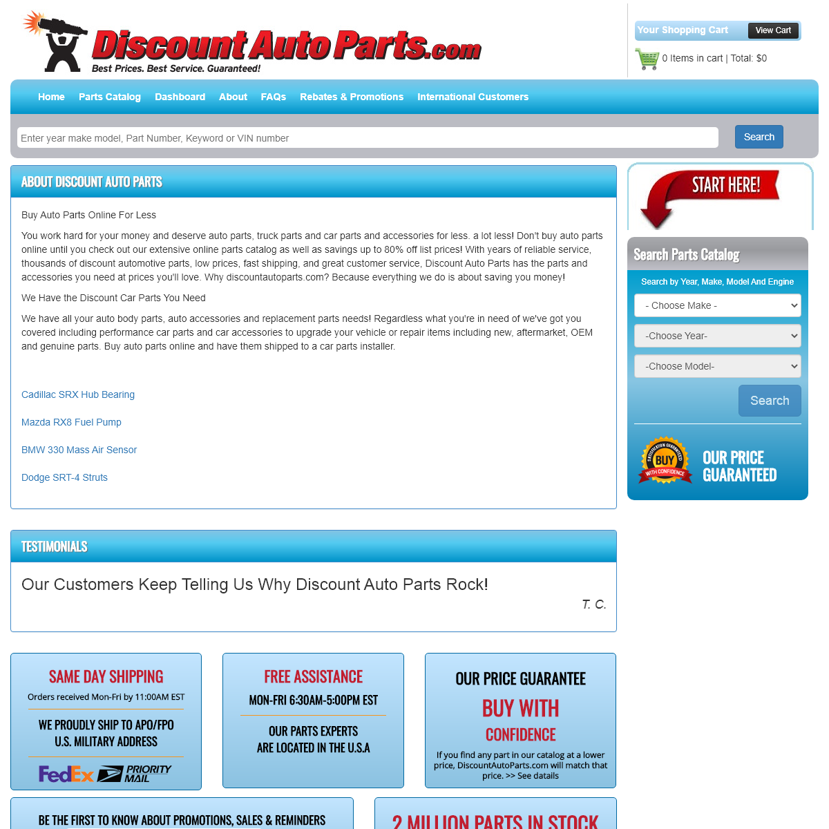 A complete backup of discountautoparts.com