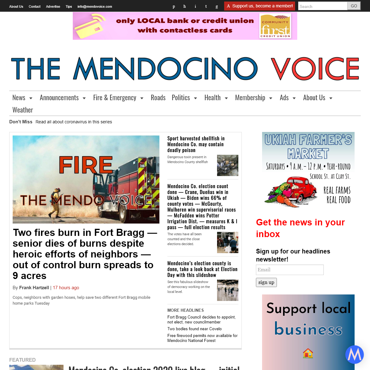 A complete backup of mendovoice.com