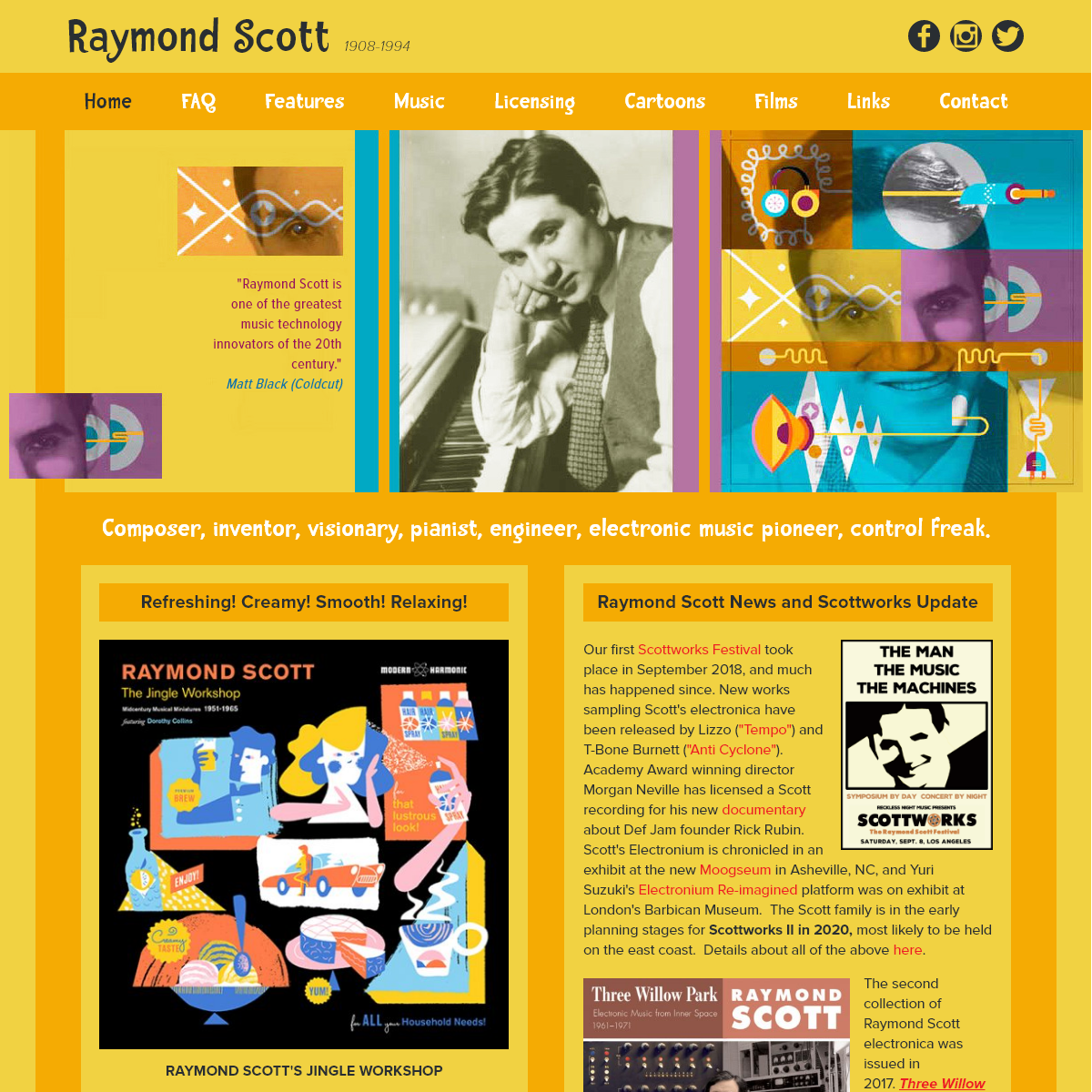 Raymond Scott- Composer, inventor, pianist, visionary