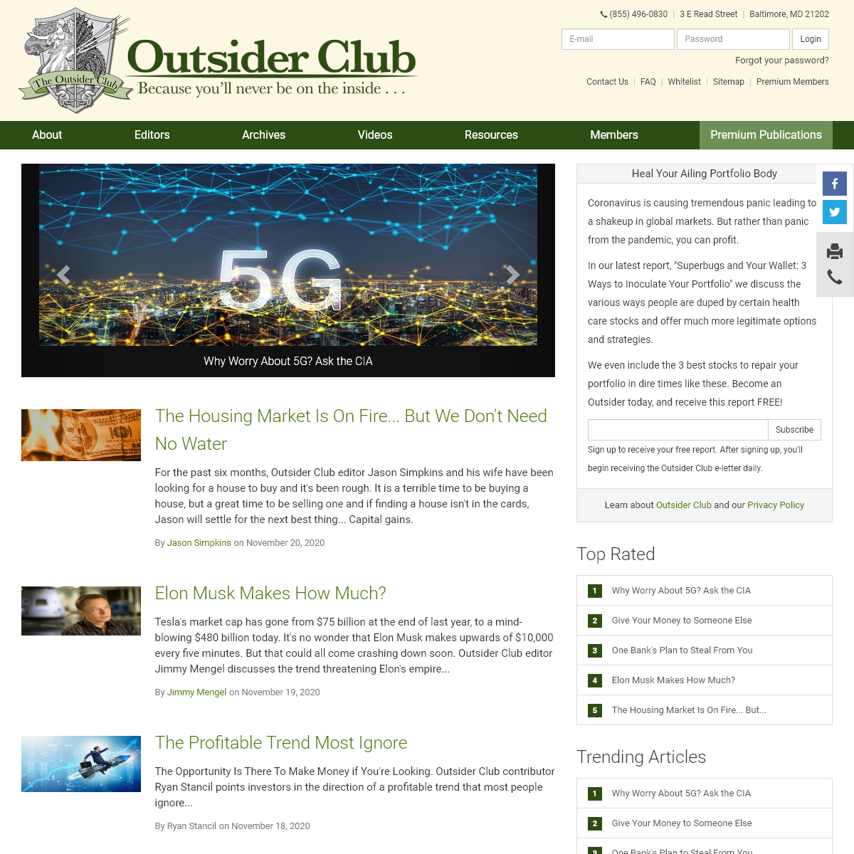 A complete backup of outsiderclub.com