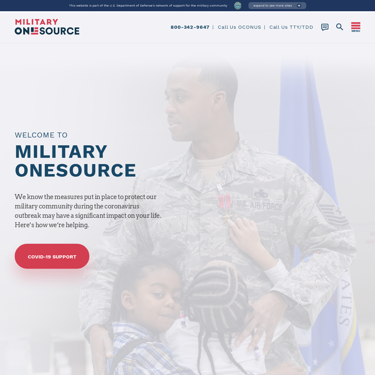 A complete backup of militaryonesource.mil