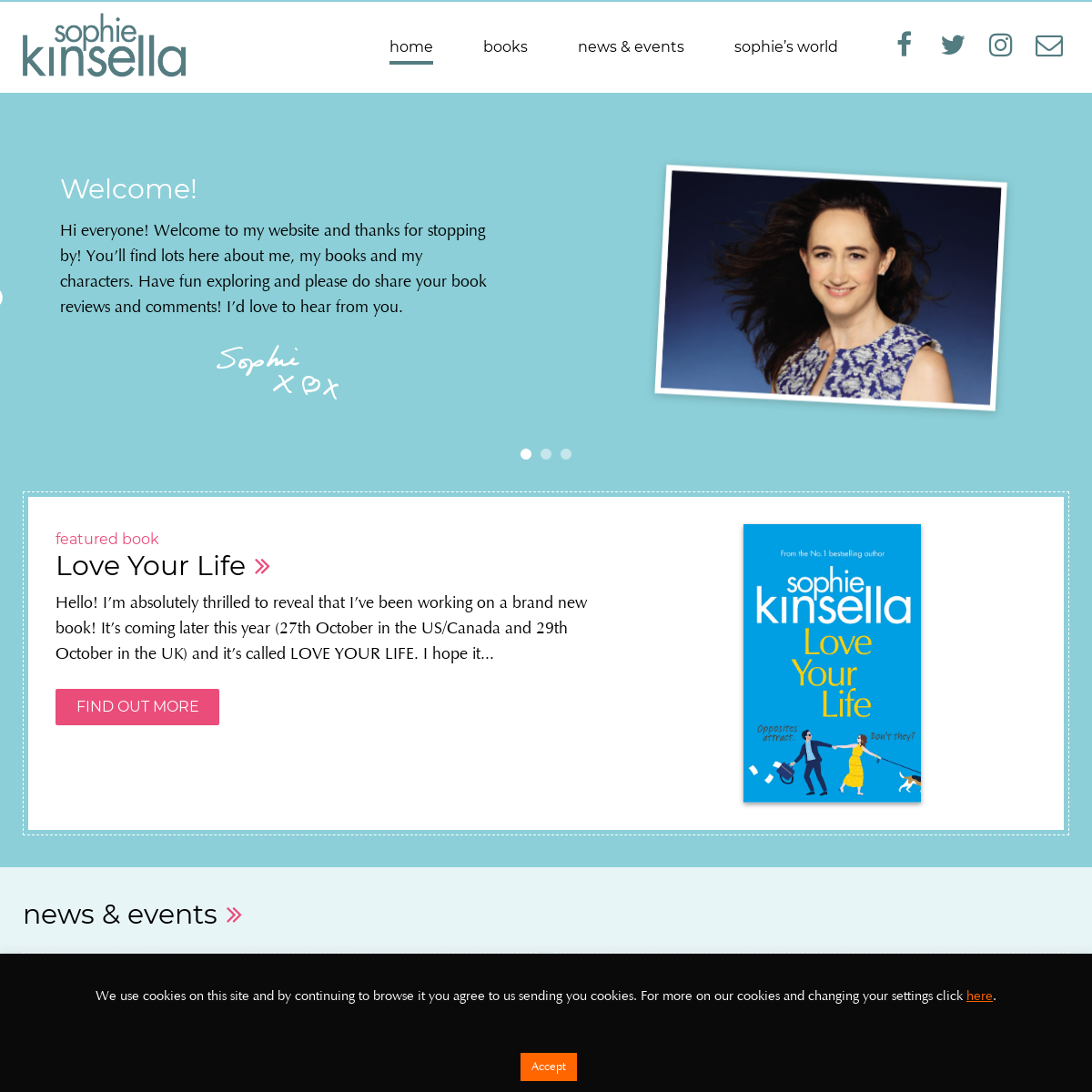 The official website of bestselling author, Sophie Kinsella