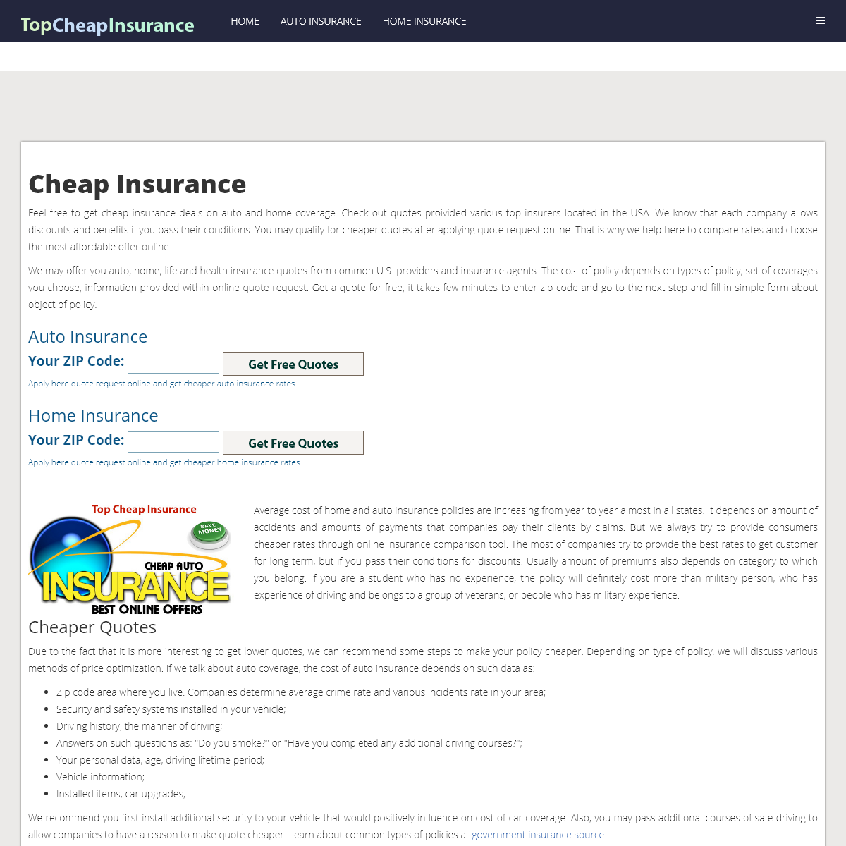 A complete backup of topcheapinsurance.com