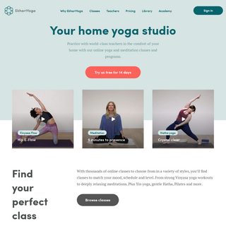 Online yoga classes and programs - Ekhart Yoga