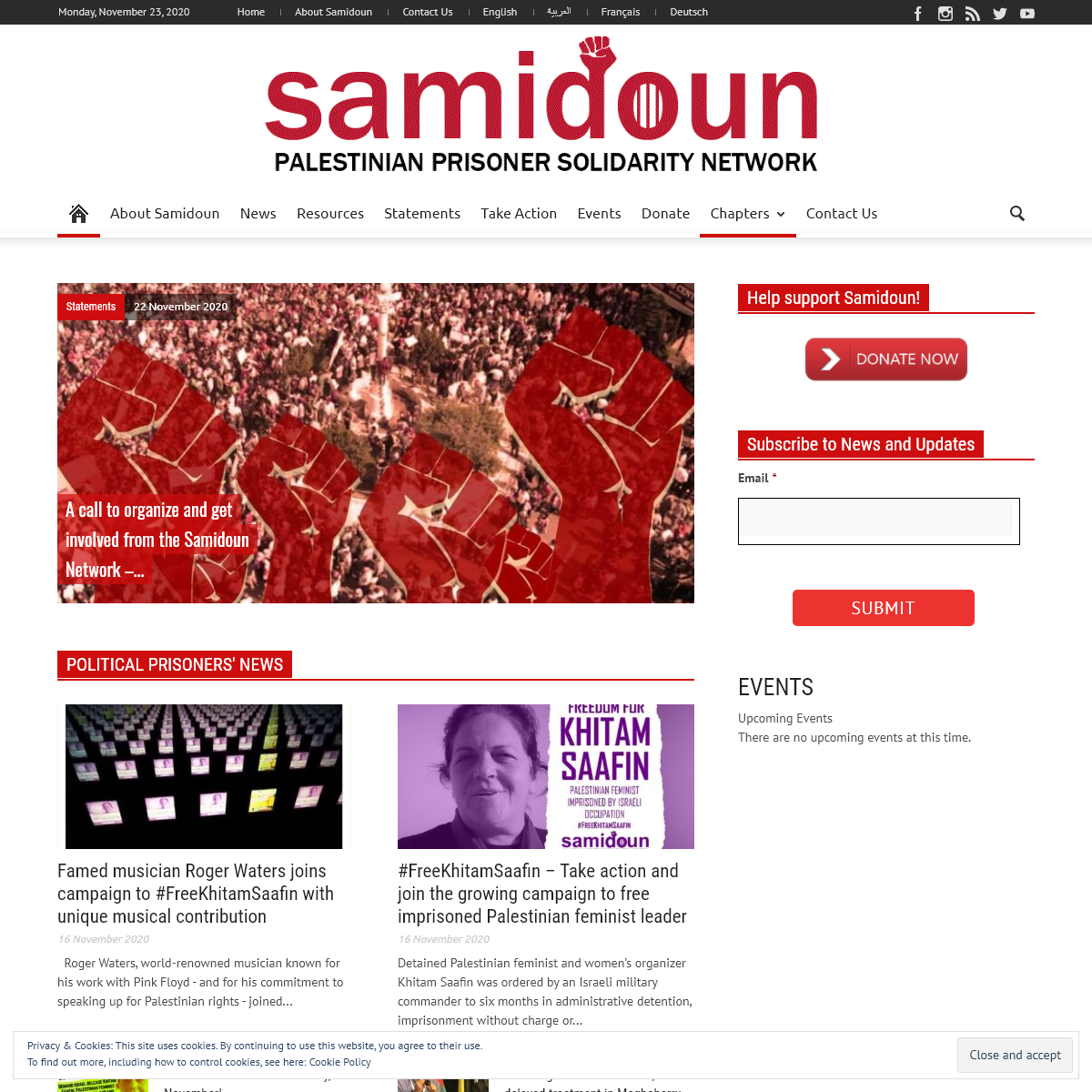 A complete backup of samidoun.net