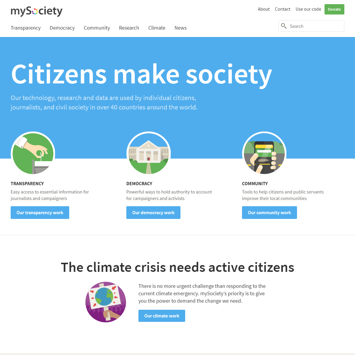 A complete backup of mysociety.org