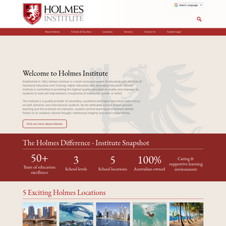 A complete backup of holmes.edu.au