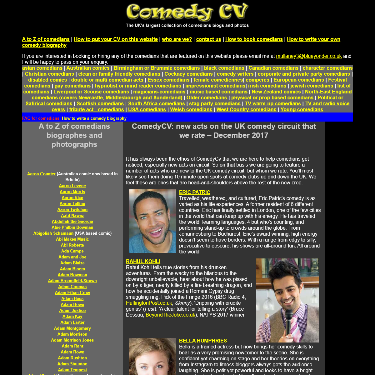 A complete backup of comedycv.co.uk