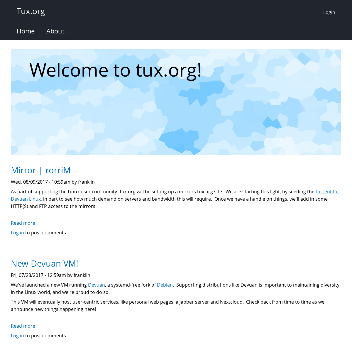 A complete backup of tux.org